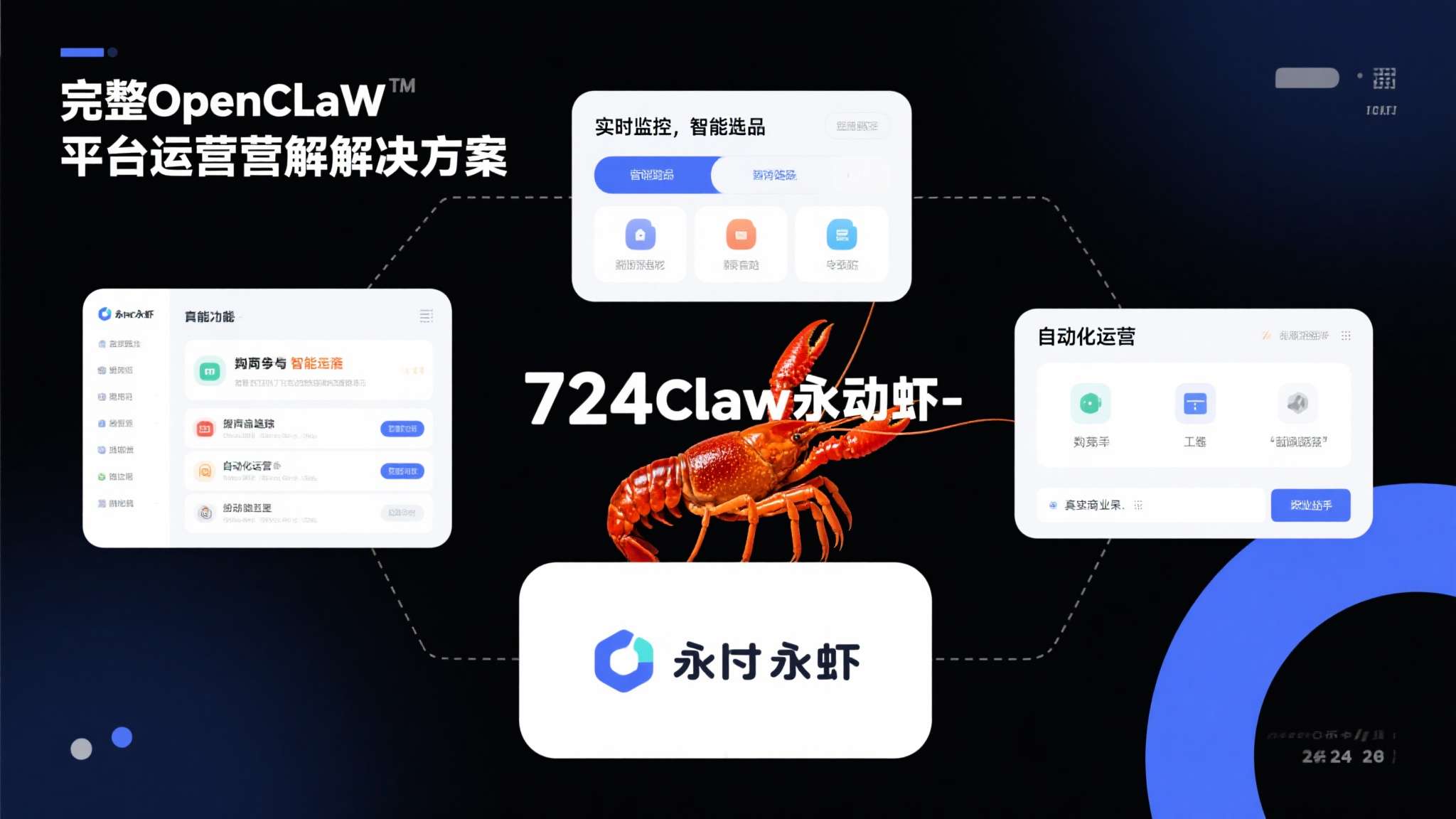 广受好评的小龙虾工具!724claw永动虾:四大核心功能,吃透openclaw 实时监控、智能选品、竞品追踪、自动化运营——724claw永动虾的四大核心功能,